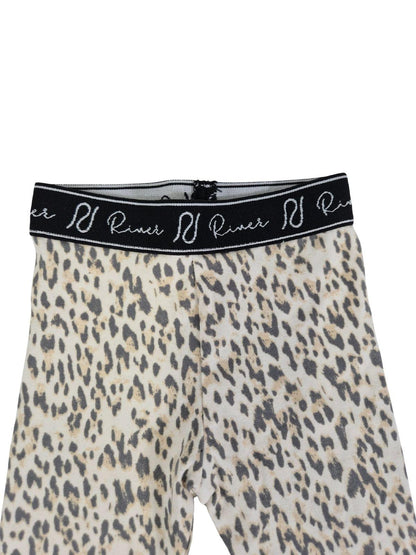 Tüdrukute beežid retuusid leopard