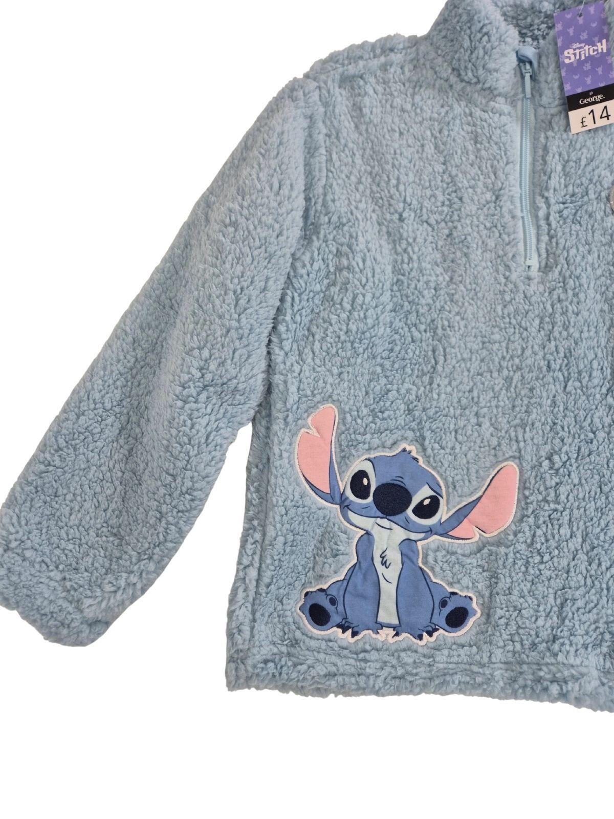 Tüdrukute sinine fliis Stitch
