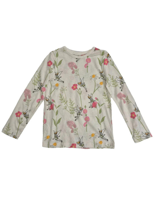 Tüdrukute valge lilleline pluus Tinkerbel