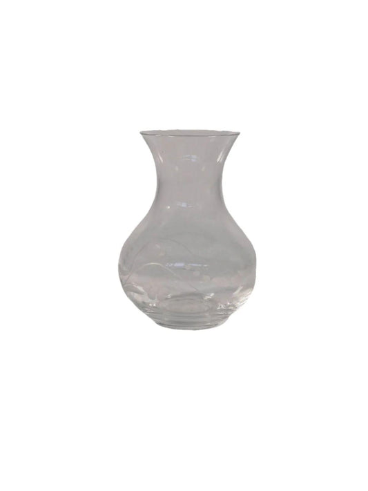 Vintage Stuart Crystal lille- ja lehemustriga vaas