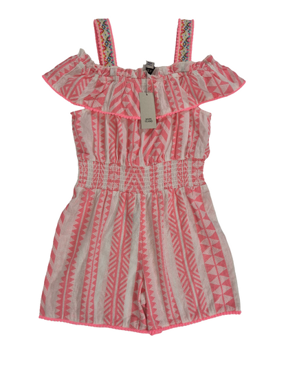 Tüdrukute roosa triibuline jumpsuit