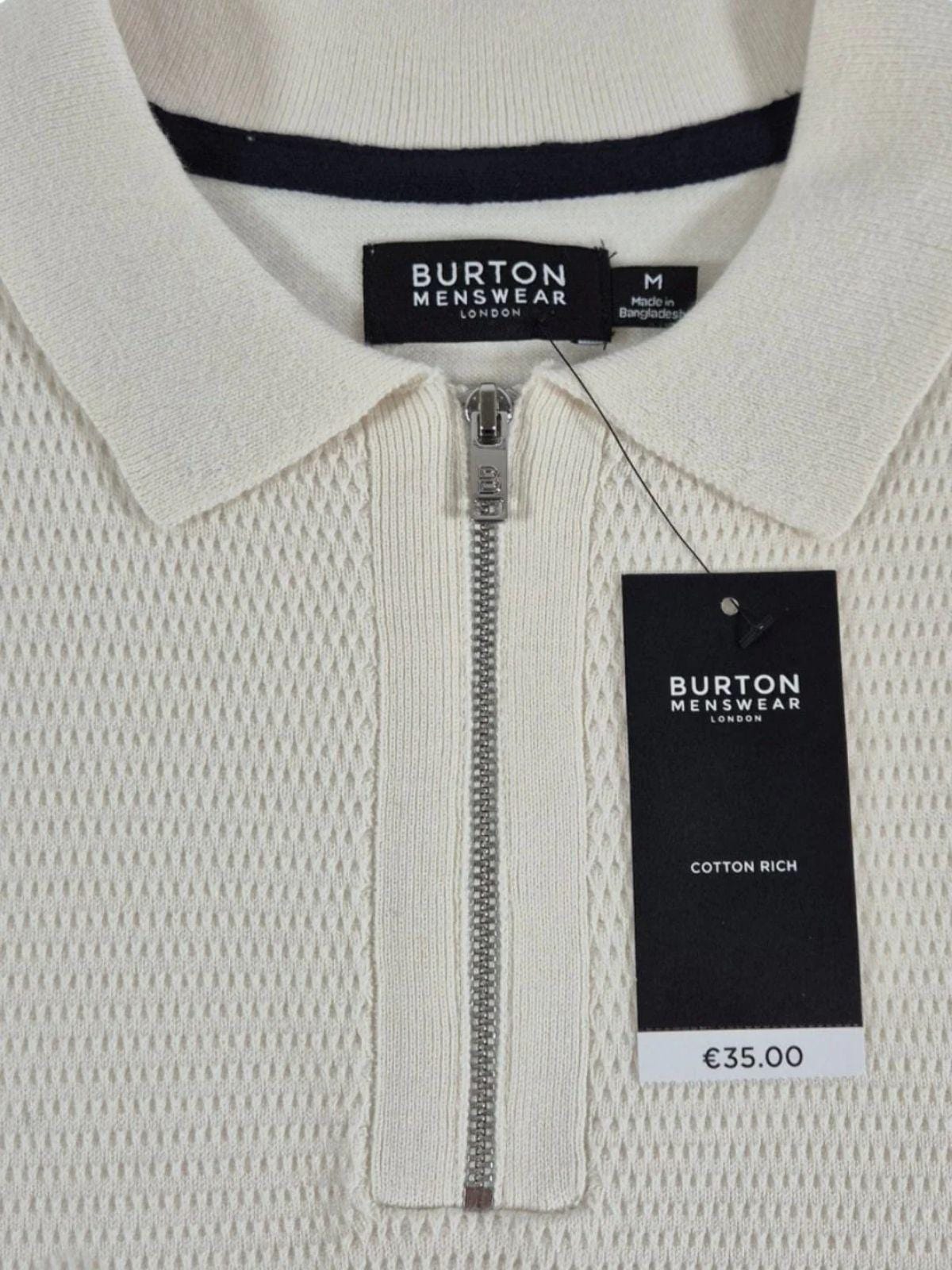 BURTON Meeste valge kraega kampsun