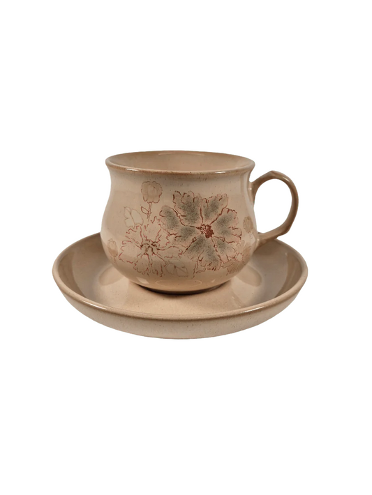 DENBY Käsitöö tass koos alustaldrikuga