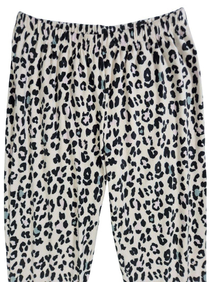 GEORGE Naiste kreemikad stretš samet püksid leopard