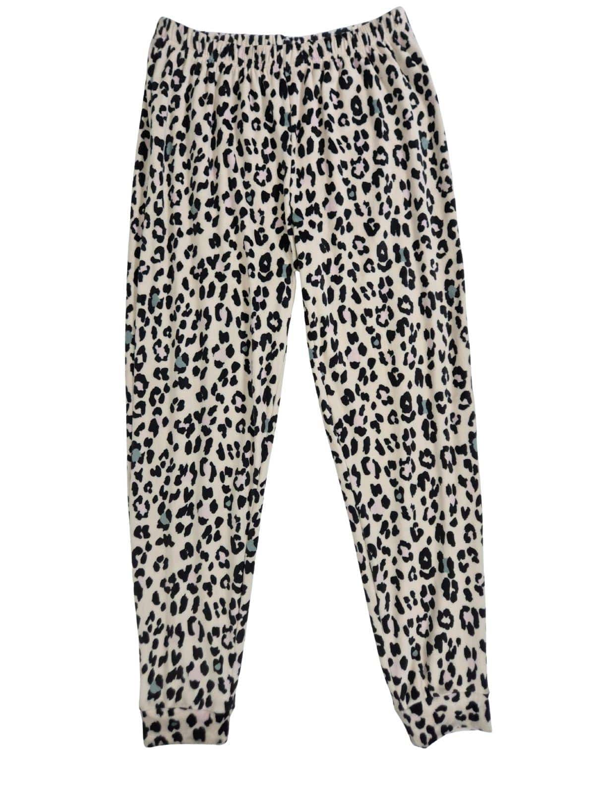 GEORGE Naiste kreemikad stretš samet püksid leopard