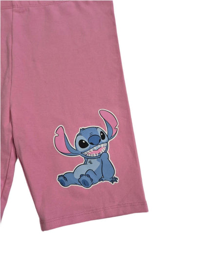 GEORGE Tüdrukute roosad lühikesed retuusid Stitch