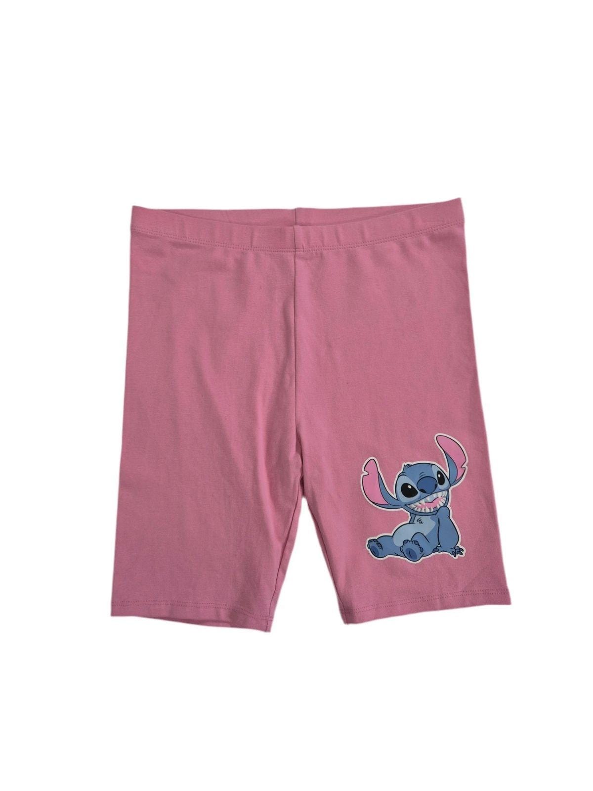 GEORGE Tüdrukute roosad lühikesed retuusid Stitch
