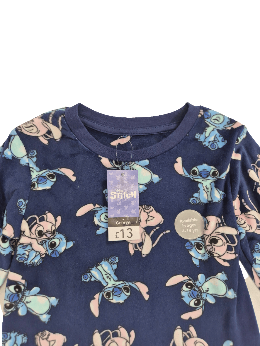 GEORGE Tüdrukute sinine sametine pluus Stitch