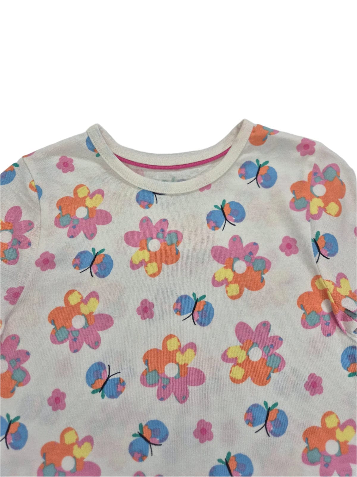 GEORGE Tüdrukute valge lilleline pluus