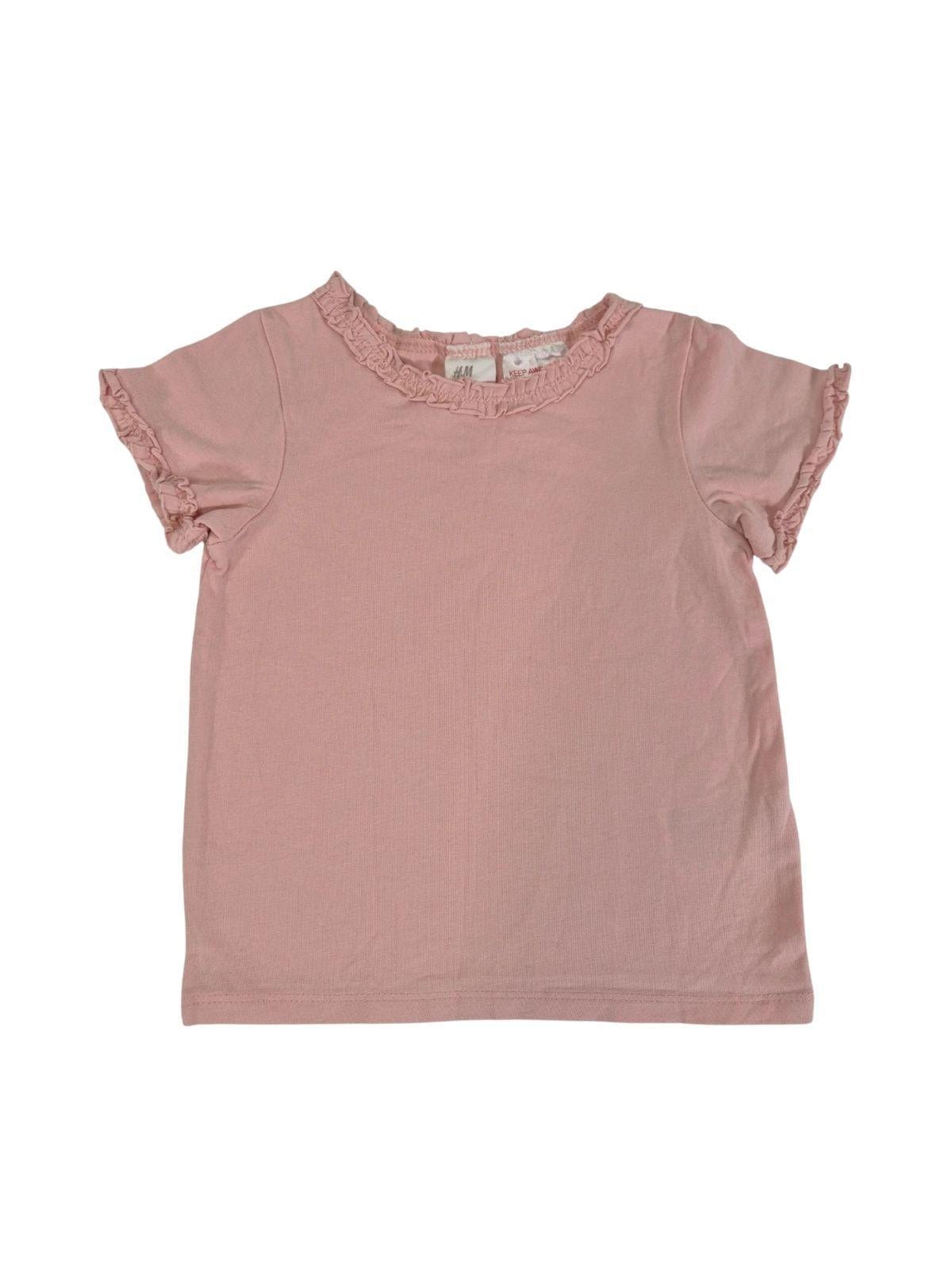 H&M Tüdrukute roosa komplekt pluus + seelik