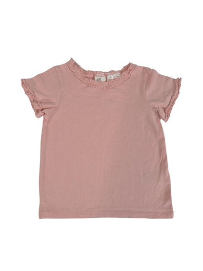 H&M Tüdrukute roosa komplekt pluus + seelik