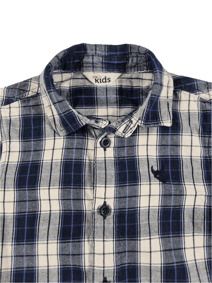M&CO Poiste sinine ruuduline flanell pluus