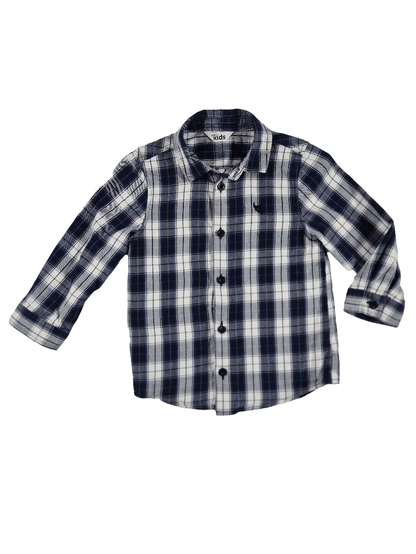 M&CO Poiste sinine ruuduline flanell pluus