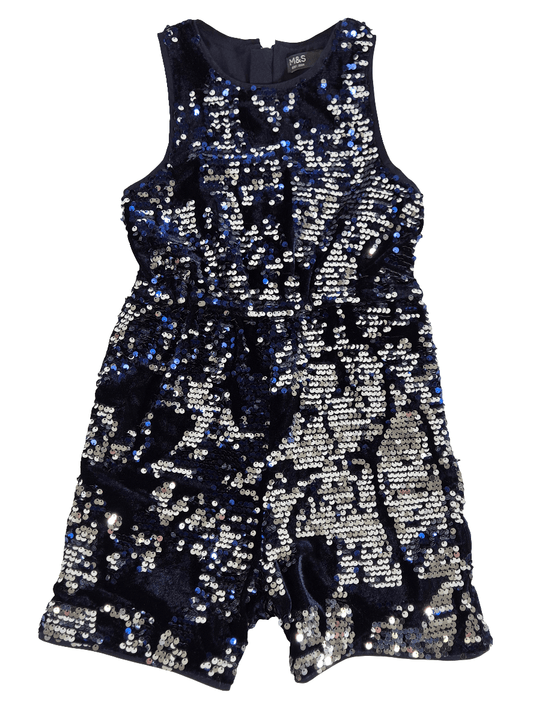 M&S Tüdrukute samet jumpsuit litritega
