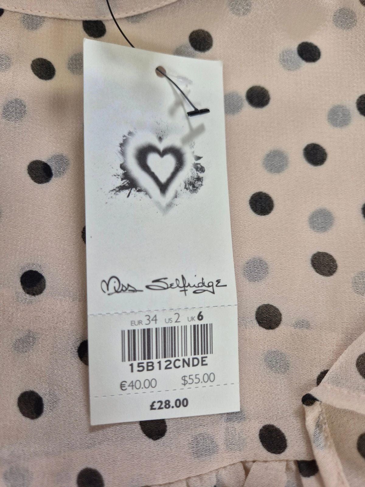 MISS SELFRIDGE Naiste beež täpiline pluus