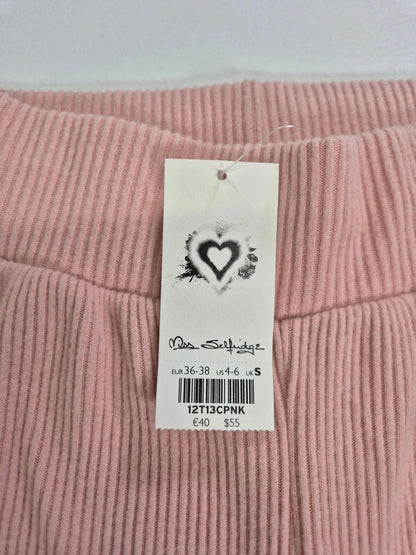 MISS SELFRIDGE Naiste roosad kootud vabaajapüksid