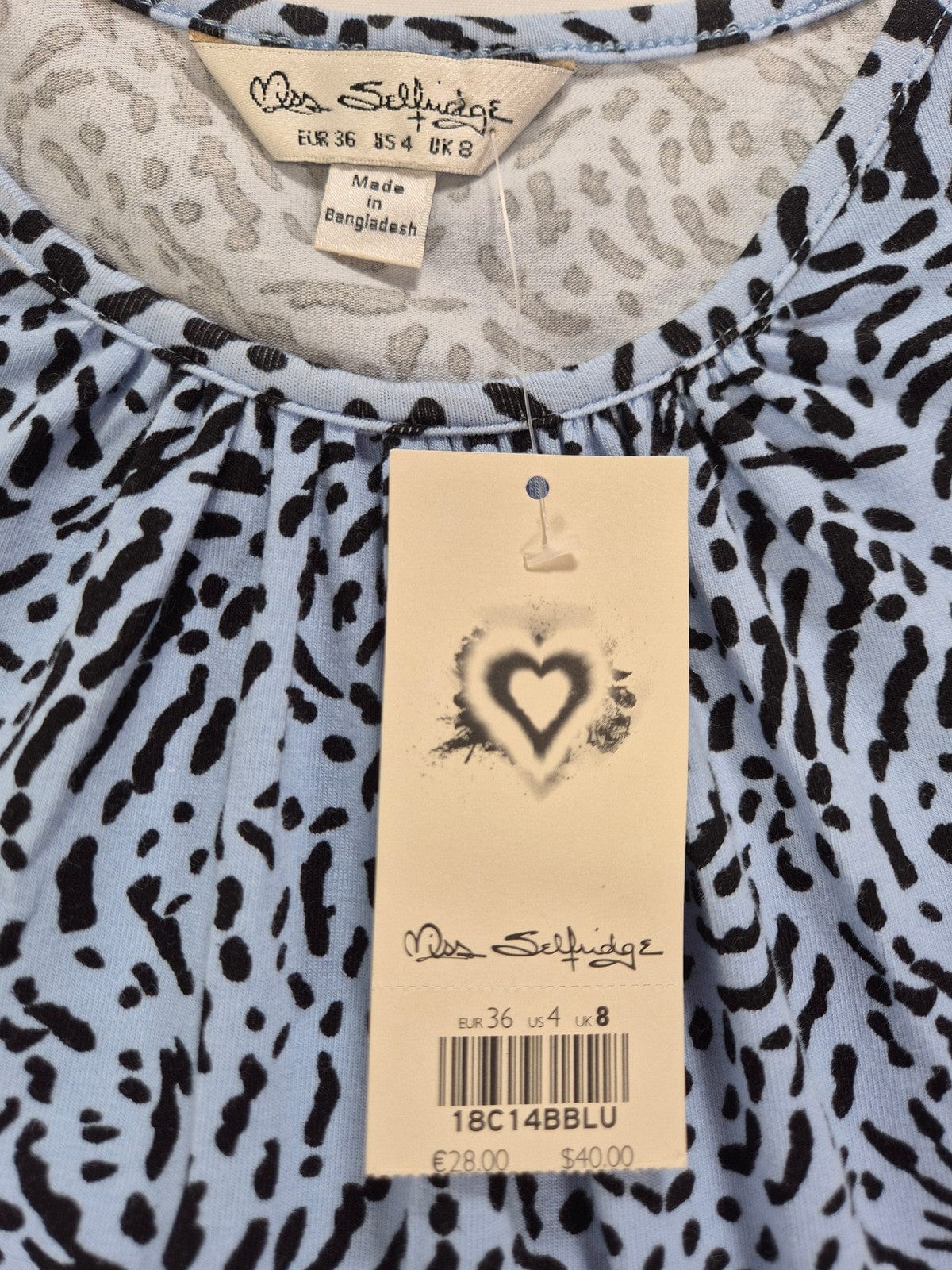 MISS SELFRIDGE Naiste sinine kirju kleit