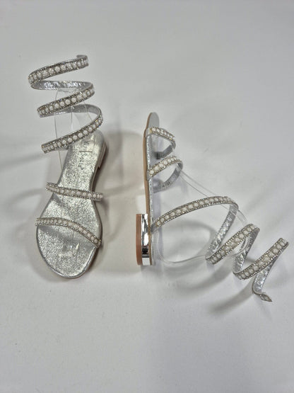 MISS SOPHIA Naiste hõbedased pärlitega kingad