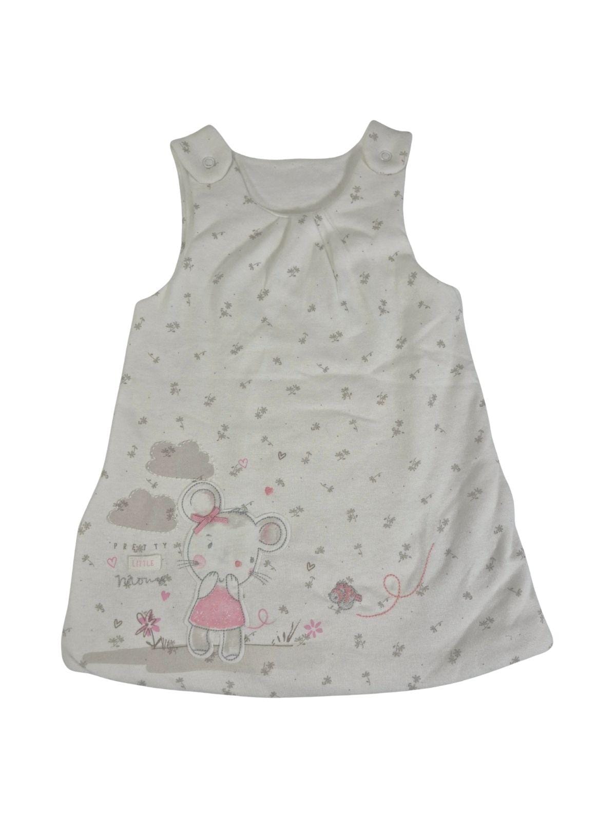MOTHERCARE Tüdrukute roosa/valge komplekt bodi + kleit