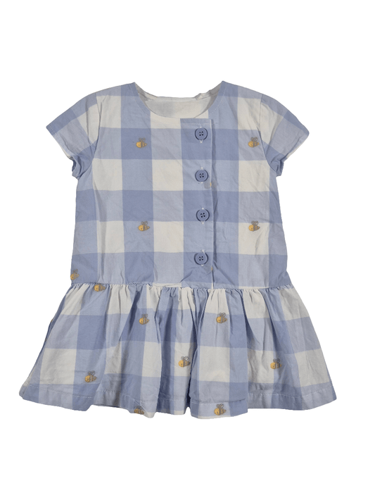 MOTHERCARE Tüdrukute ruuduline kleit mesilastega