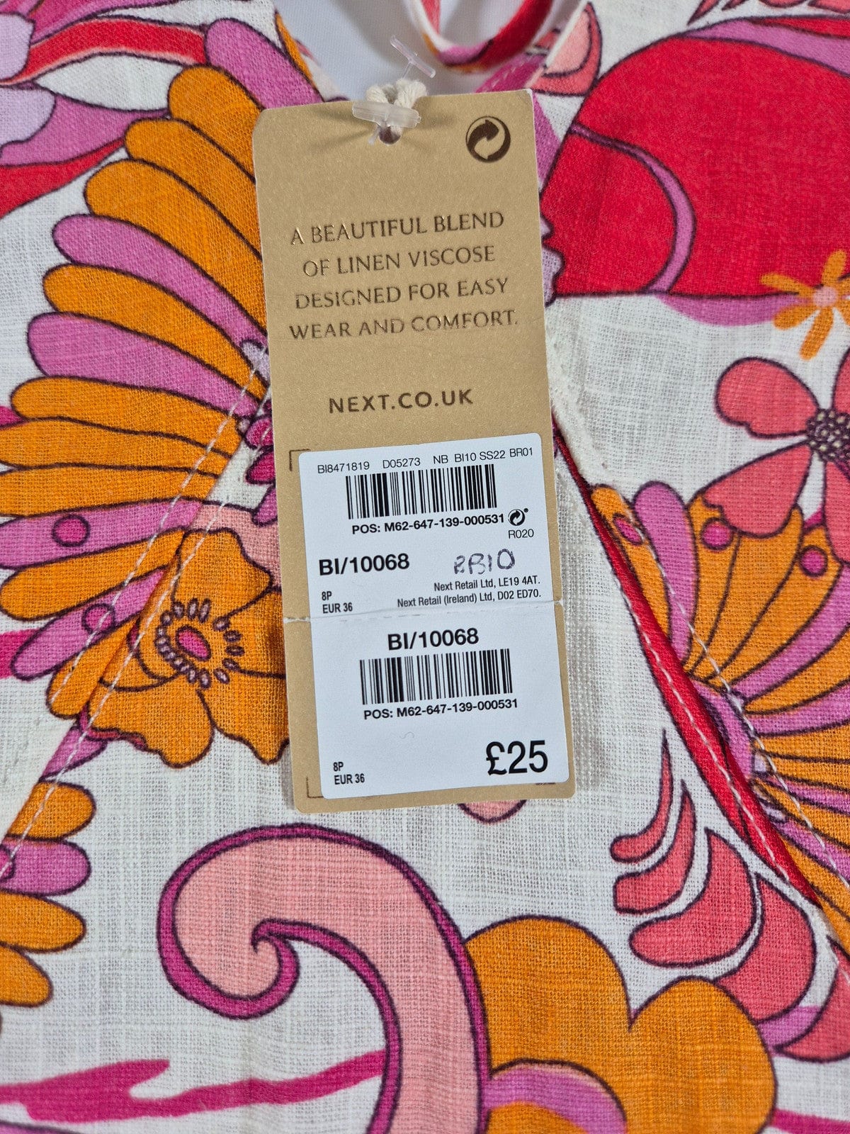 NEXT Naiste linane kleit taskutega