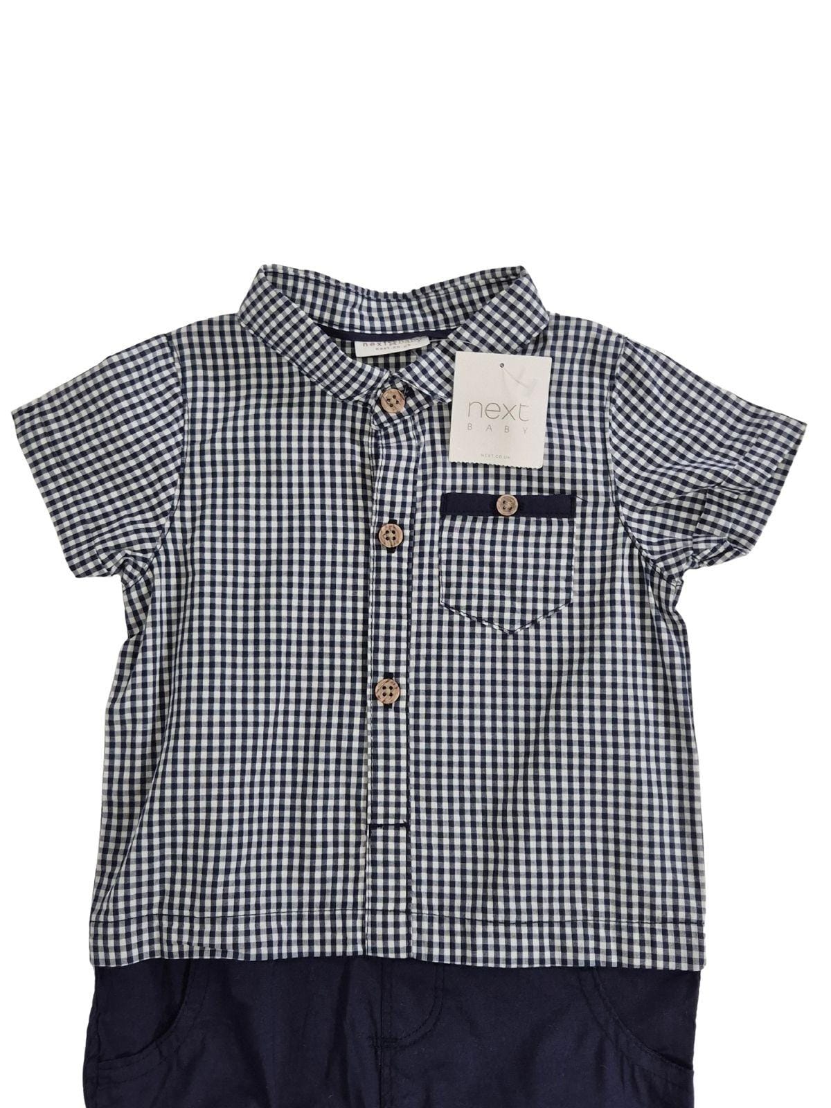 NEXT Poiste sinine triiksärk romper