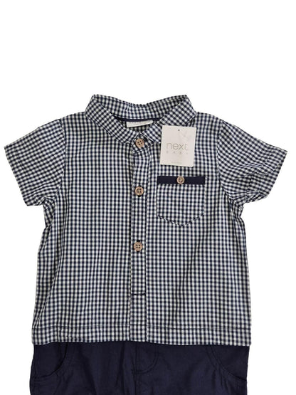 NEXT Poiste sinine triiksärk romper