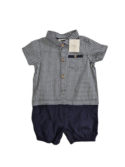 NEXT Poiste sinine triiksärk romper