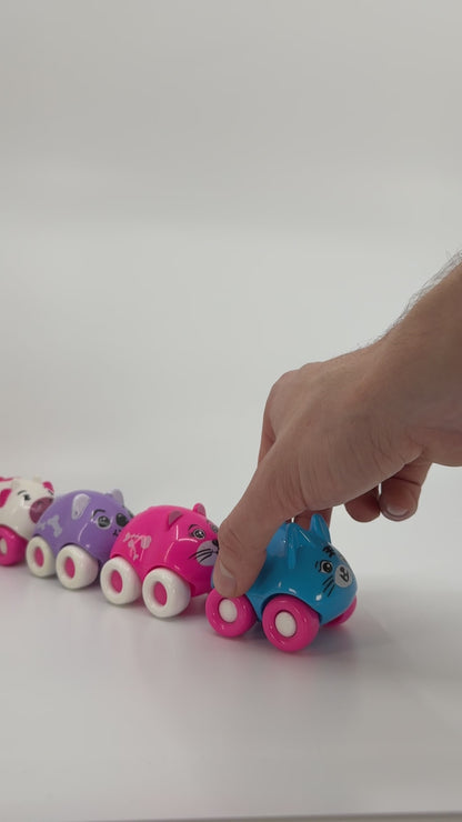 Loomakujuliste mänguautode komplekt