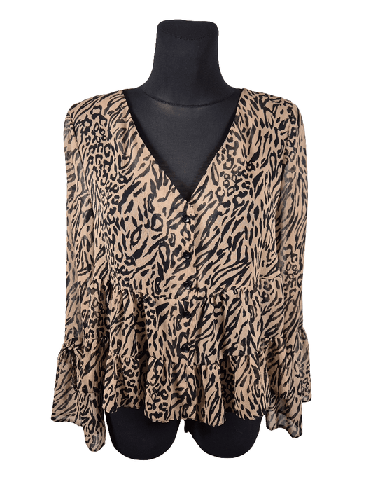 PRIMARK Naiste mustriga pluus