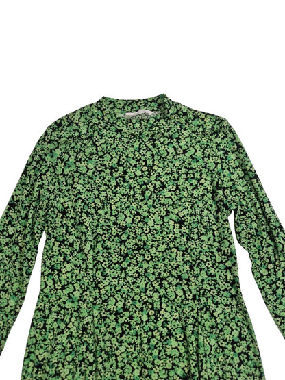 PRIMARK Naiste roheline lilleline kleit