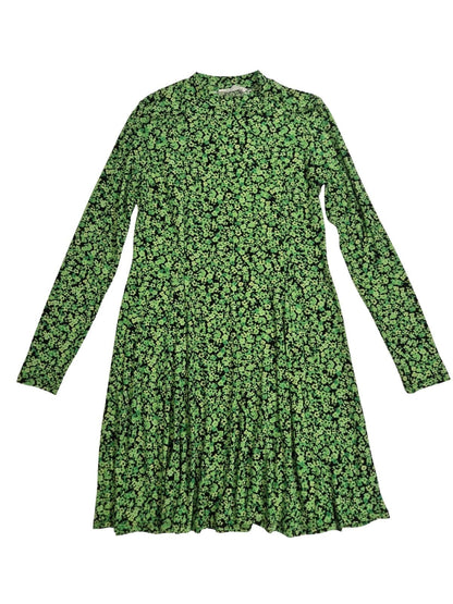 PRIMARK Naiste roheline lilleline kleit