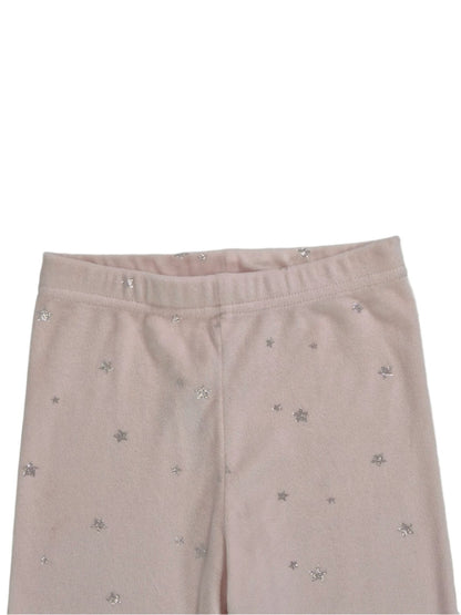 PRIMARK Tüdrukute heleroosad sametpüksid hõbetähtedega