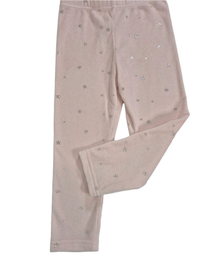 PRIMARK Tüdrukute heleroosad sametpüksid hõbetähtedega