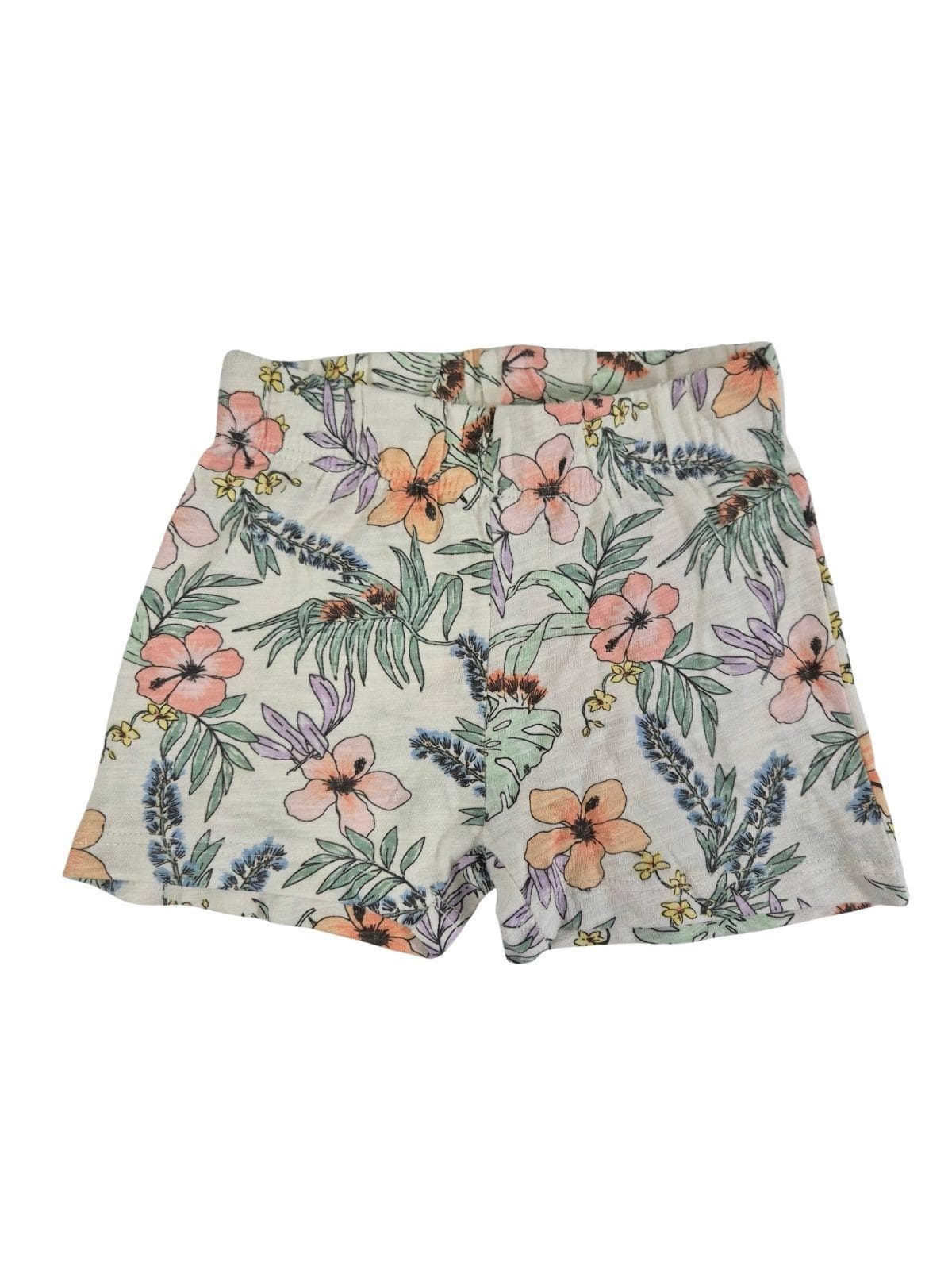 PRIMARK Tüdrukute valged lillelised lühikesed püksid