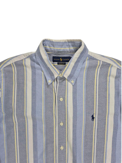 RALPH LAUREN Meeste sinine triibuline triiksärk