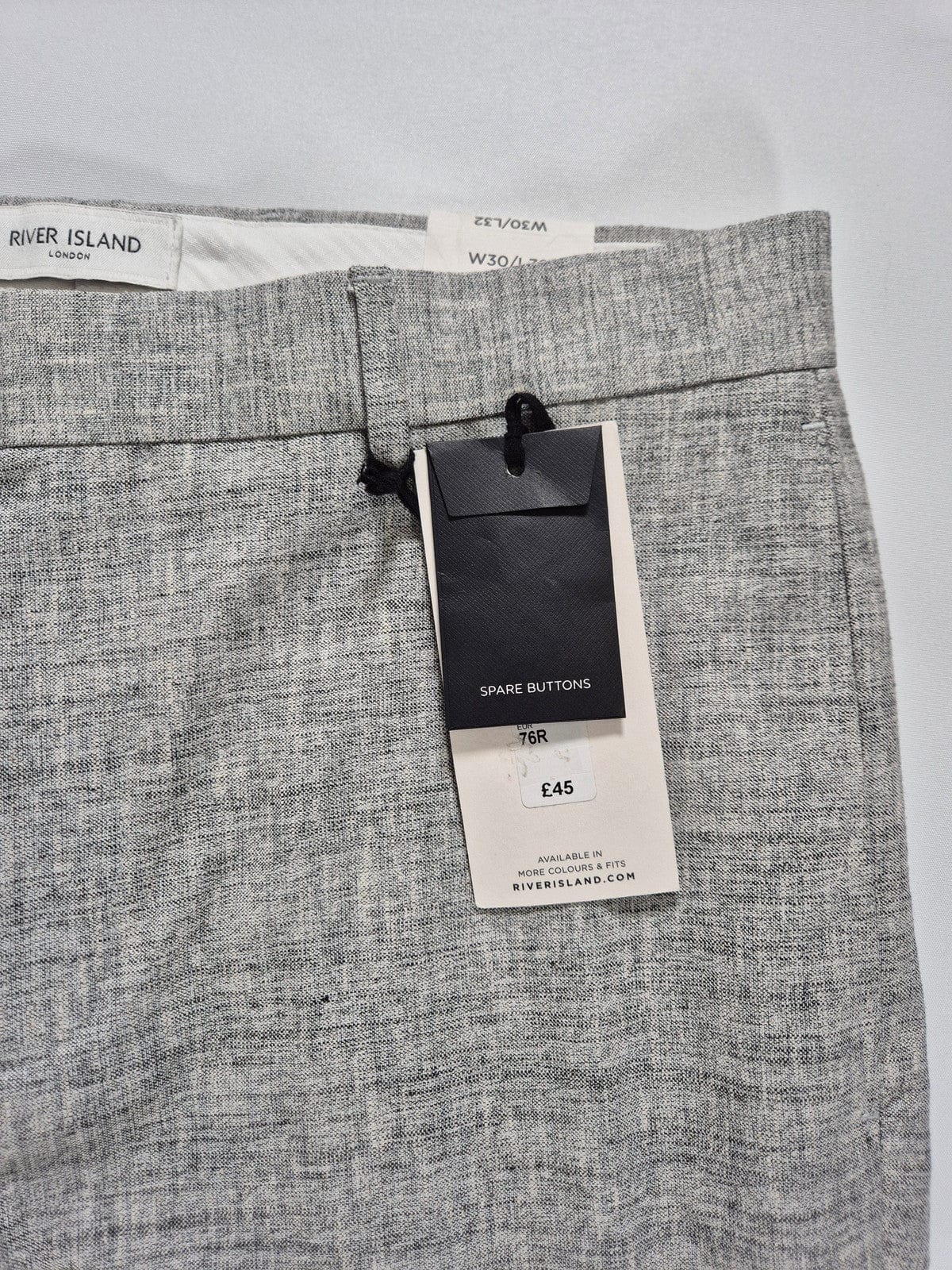 RIVER ISLAND Meeste helehallid viigipüksid