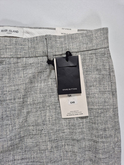 RIVER ISLAND Meeste helehallid viigipüksid