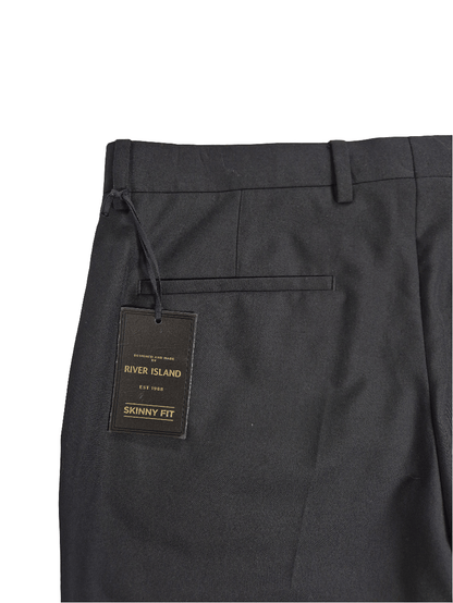RIVER ISLAND Meeste mustad viigipüksid