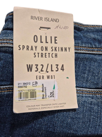 RIVER ISLAND Meeste nööpidega teksad