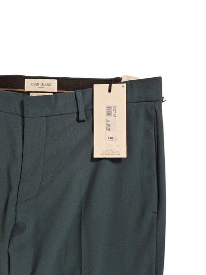 RIVER ISLAND Meeste rohelised viigipüksid