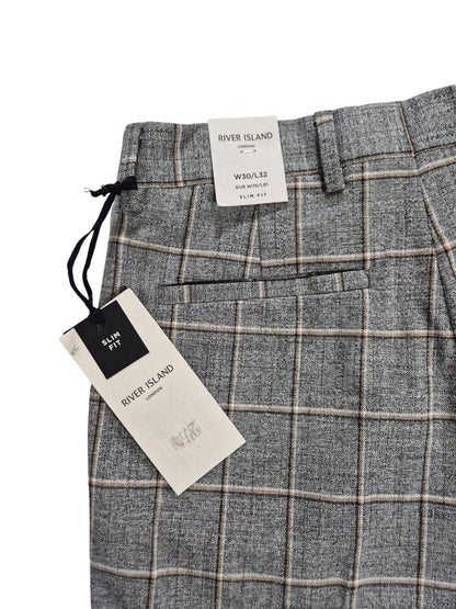 RIVER ISLAND Meeste ruudulised viigipüksid