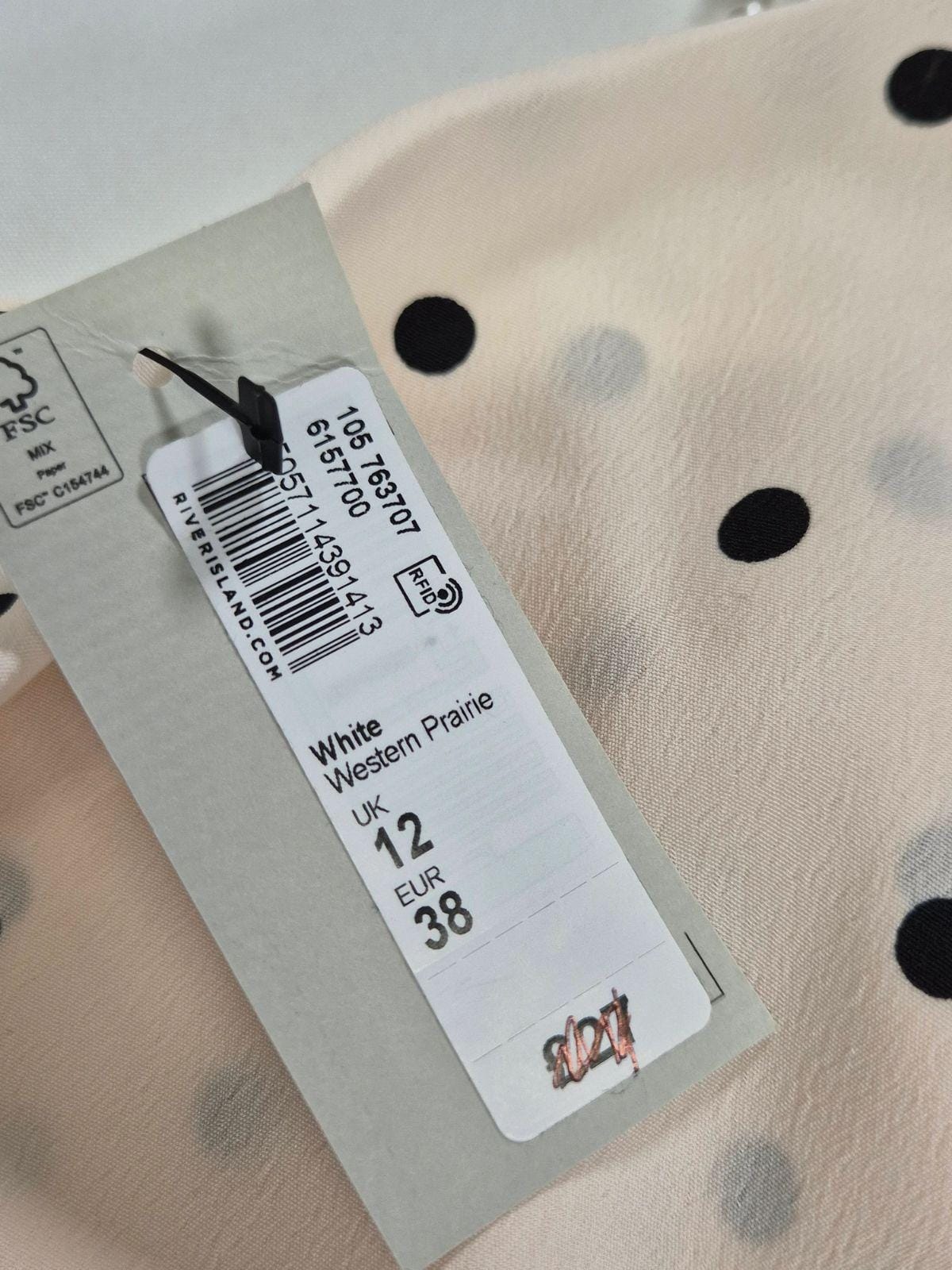RIVER ISLAND Naiste beež täpiline top