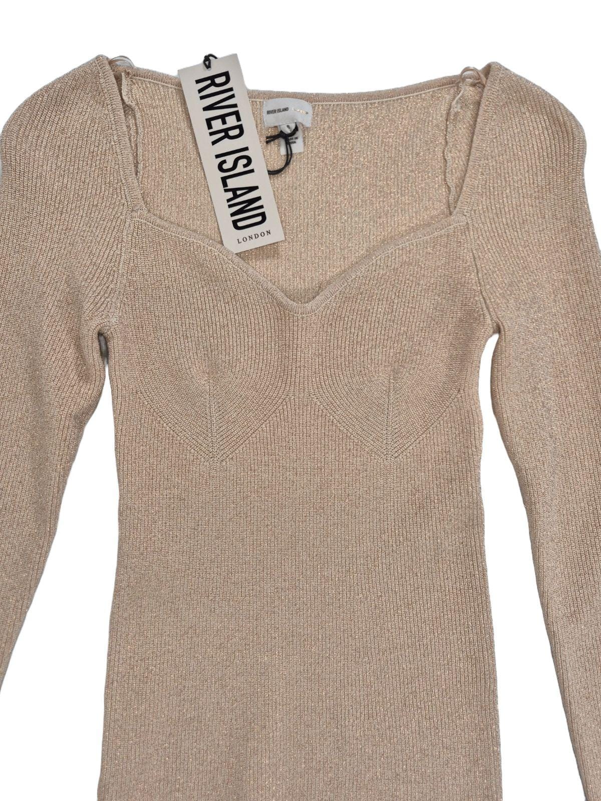 RIVER ISLAND Naiste kuldne sädelev kampsun