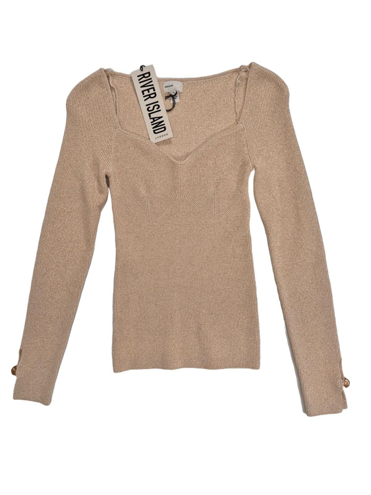 RIVER ISLAND Naiste kuldne sädelev kampsun