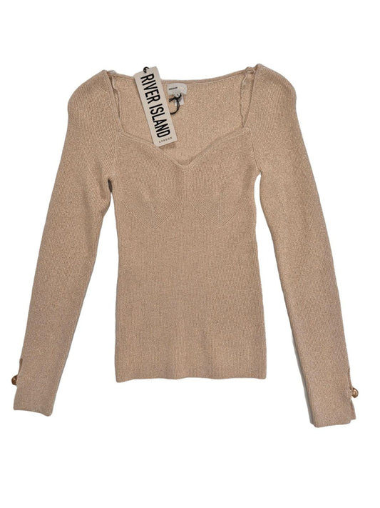 RIVER ISLAND Naiste kuldne sädelev kampsun