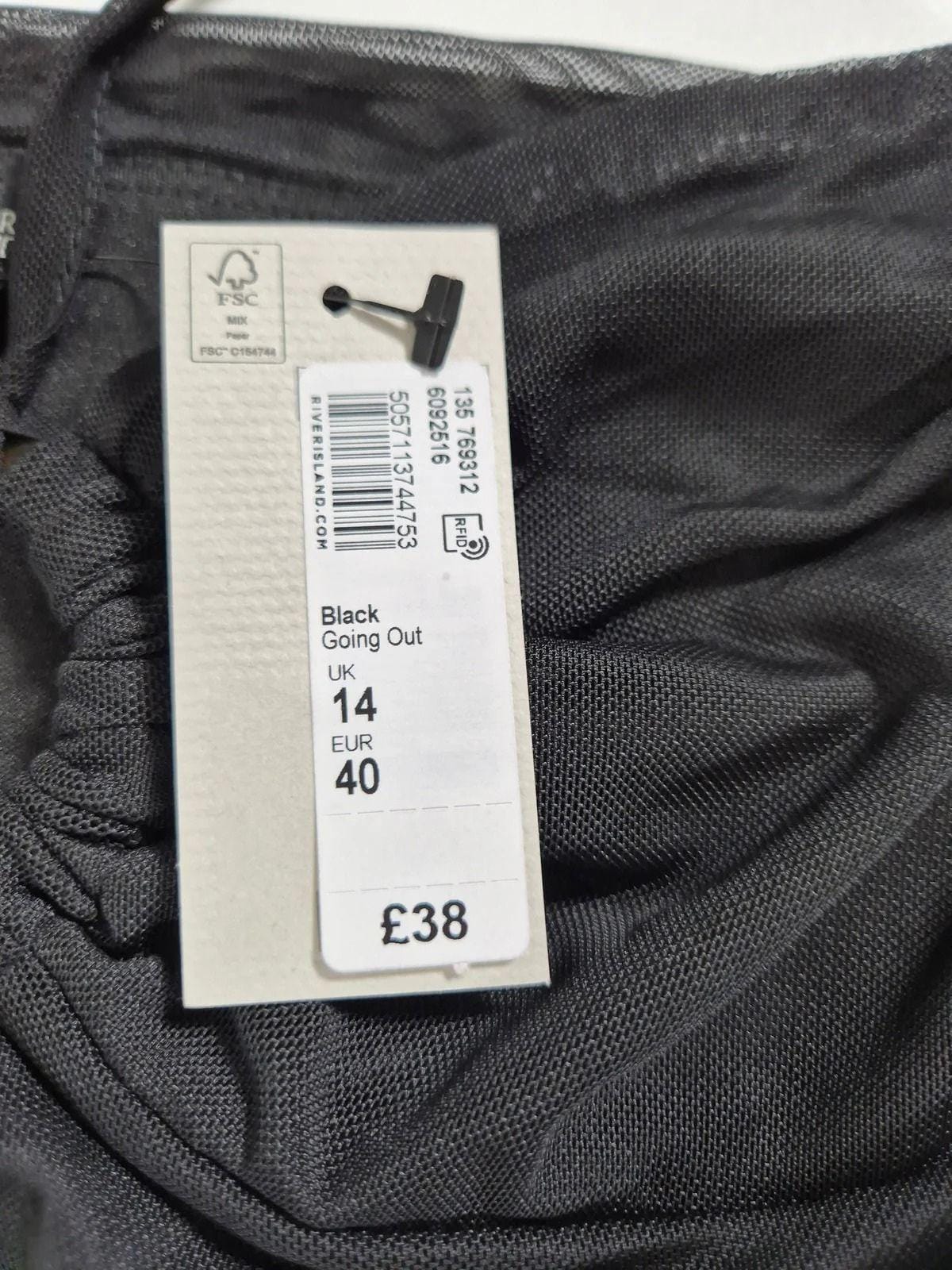 RIVER ISLAND Naiste must kroogitud kleit
