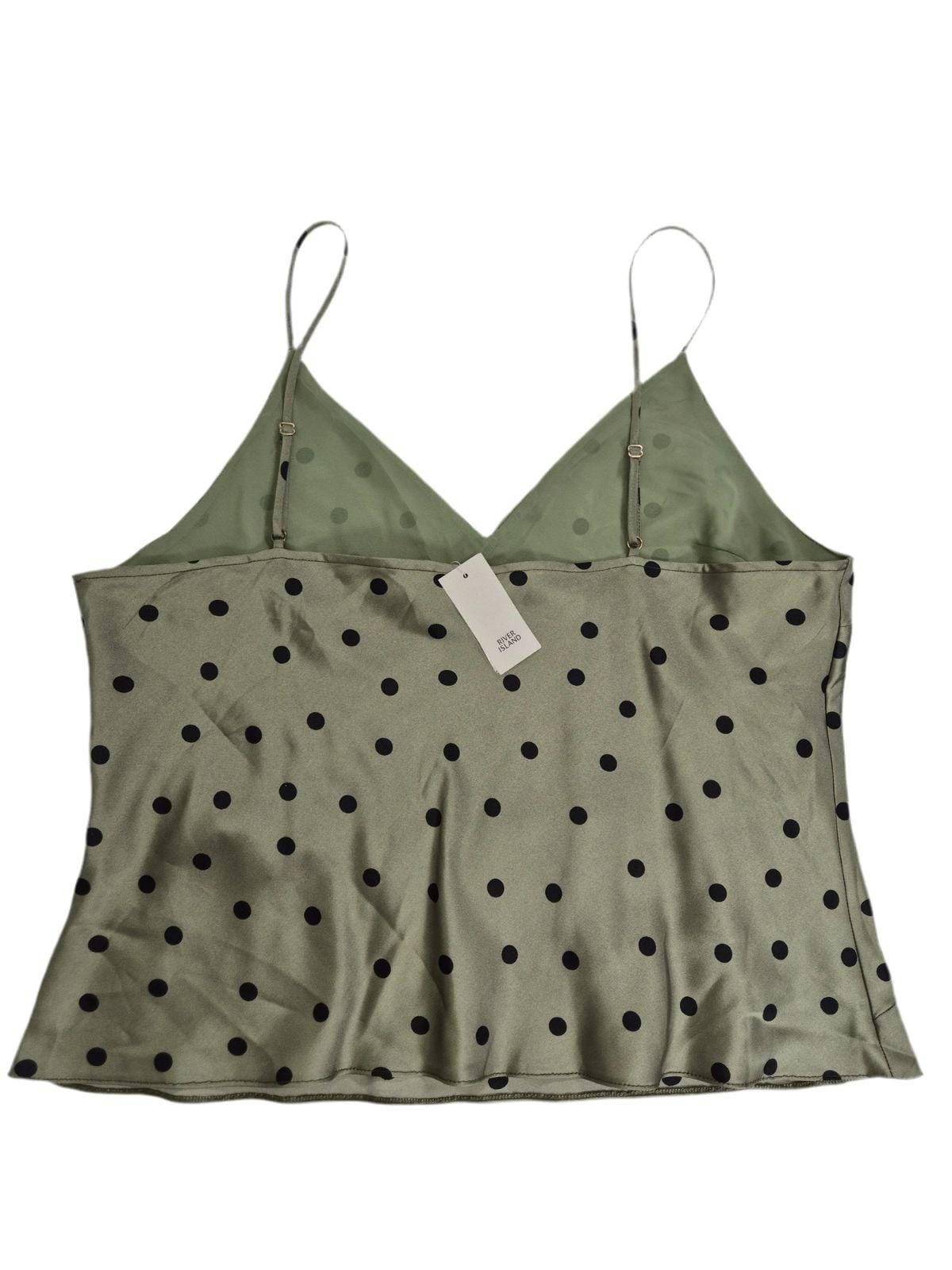 RIVER ISLAND Naiste roheline täpiline top
