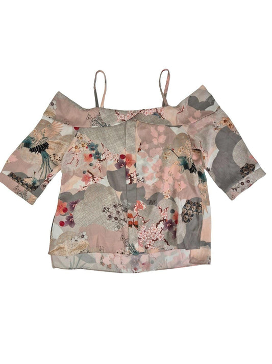 RIVER ISLAND Naiste roosa lilleline pluus