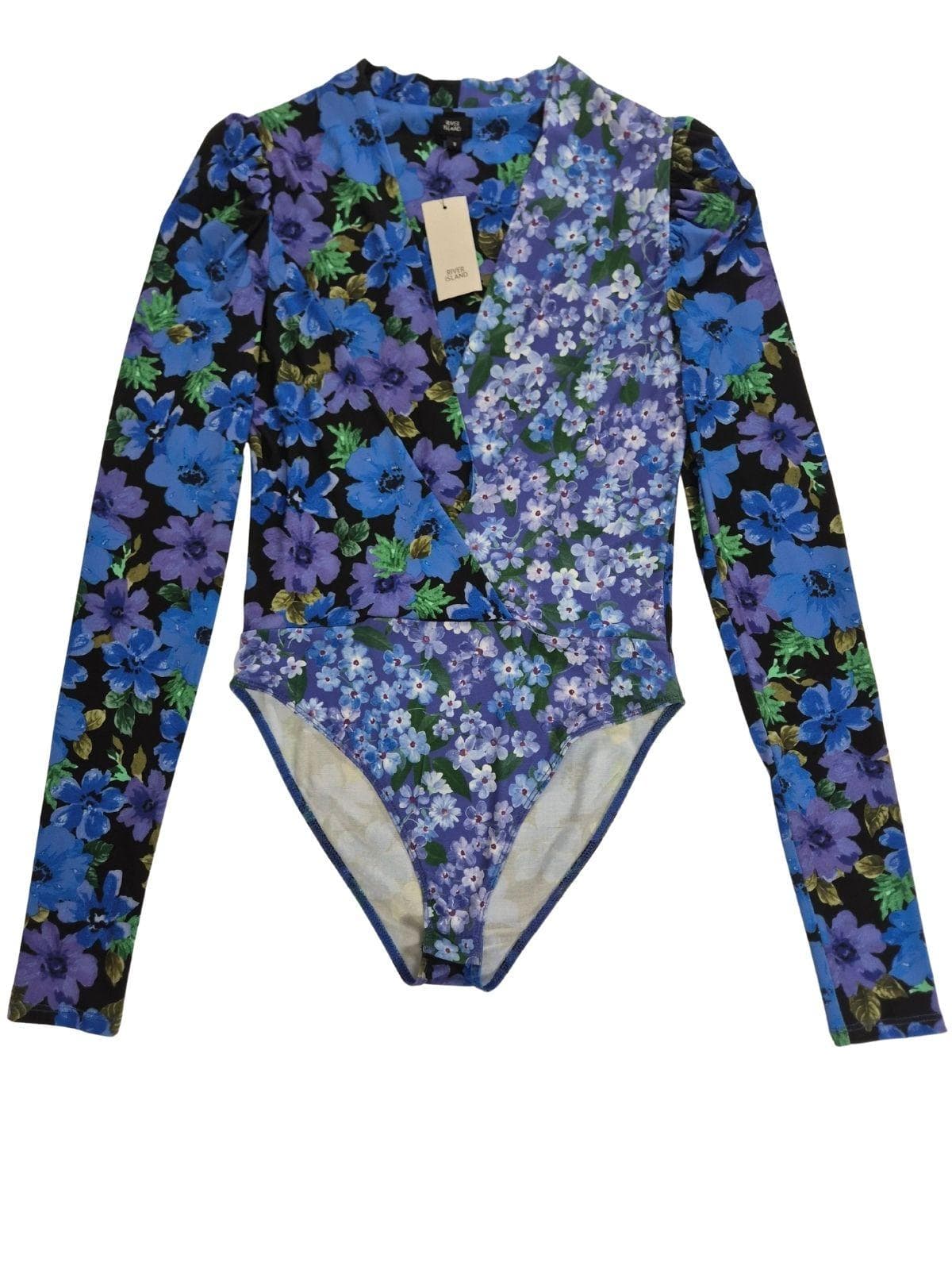 RIVER ISLAND Naiste sinine lilleline bodi